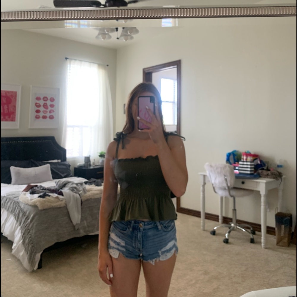 Crop Ruffle Tank Top